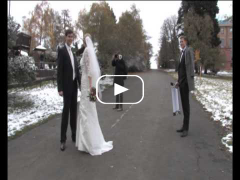 Hochzeit Fotos - Portraitshooting in Wiesbaden Jagdschoss Platte im Schnee