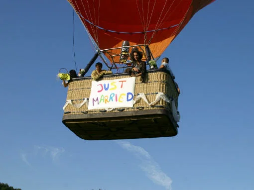 Heiraten im Heißluftballon